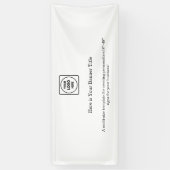 Wit Logo | Minimalistische Moderne Eenvoudige Bran Spandoek (Verticaal)