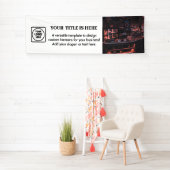 Wit Logo | Minimalistische Moderne Foto Branding Spandoek (Insitu)