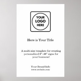 Wit Logo | Minimalistische Moderne Zakelijke Brand Poster