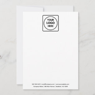 Wit logo   Moderne minimalistische foto branding Notitiekaartje