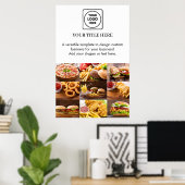 Wit logo | Moderne minimalistische foto branding Poster (Thuiskantoor)