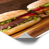 Wit Logo | Moderne Minimalistische Fotobranding Poster (Hoek)