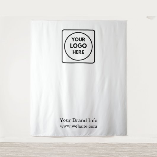 Wit logo | Professioneel foto branding Wandkleed (Voorkant)