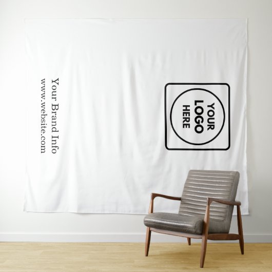 Wit Logo | Professionele Fotobranding Wandkleed (In Situ (horizontaal))