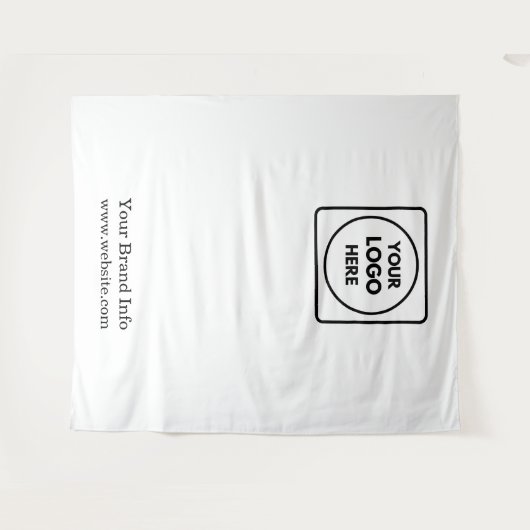 Wit Logo | Professionele Fotobranding Wandkleed (Voorkant (horizontaal))