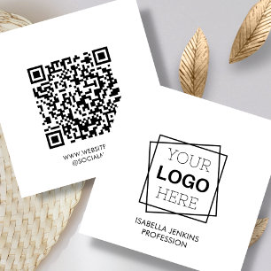 Wit   LOGO   QR-code Vierkante Visitekaartje