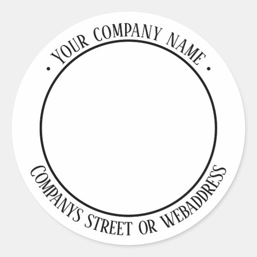 Wit logo ronde sticker (Voorkant)