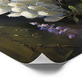 Wit Lupine Bloem Art Print Poster (Hoek)