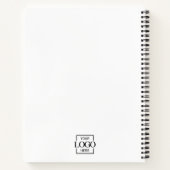 Wit Maatwerk Bedrijfslogo Zakelijk Monogram Notitieboek (Achterkant)