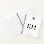 Wit Maatwerk Bedrijfslogo Zakelijk Monogram Notitieboek (Binnen)
