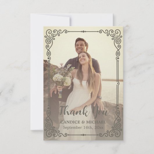  wit madeliefje bloemenromantische rustieke bruilo bedankkaart (Voorkant)