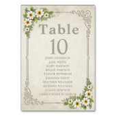 wit madeliefje bloemenromantische rustieke bruilo kaart (Voorkant)