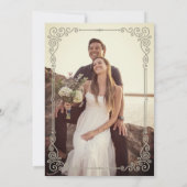 wit madeliefje bloemenromantische rustieke bruilo save the date (Achterkant)