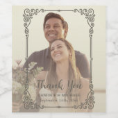  wit madeliefje bloemenromantische rustieke bruilo wijn etiket (Enkel label)