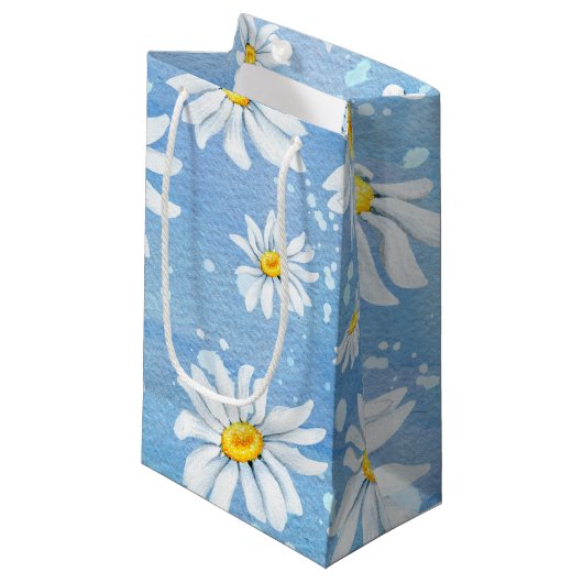 wit madeliefje klein cadeauzakje (Voorkant Gekanteld)