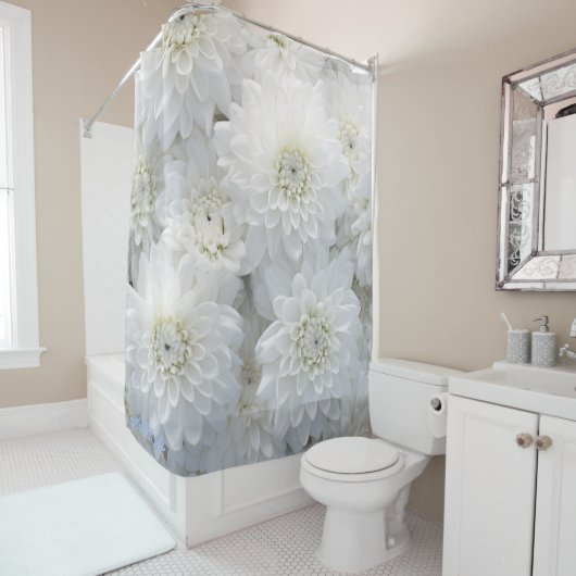 wit madeliefje zonsondergang Douche Gordijn (In situ)