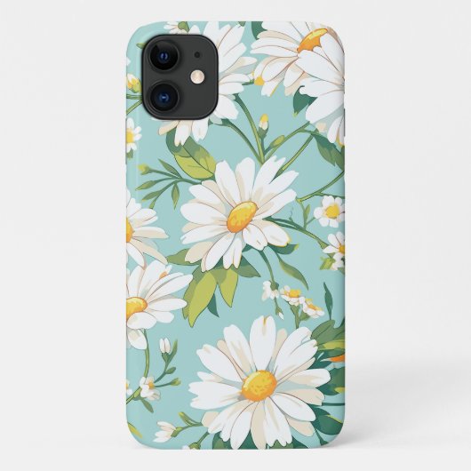 Wit Madeliefjes Bloemmotief Case-Mate iPhone Case (Achterkant)