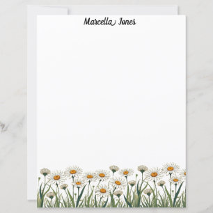 Wit madeliefjes weide briefpapier