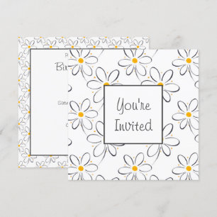 Wit Madeliefjespatroon Kaart