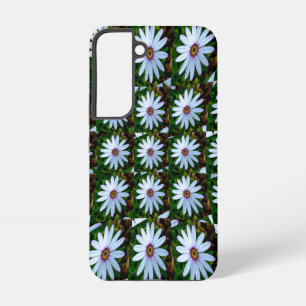 Wit Madeliefjespatroon Samsung Galaxy Hoesje