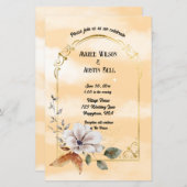 Wit Magnolia Blossom Gold Lijst (Voorkant / Achterkant)