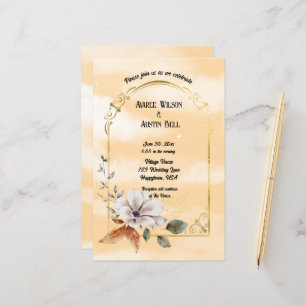 Wit Magnolia Blossom Gold Lijst