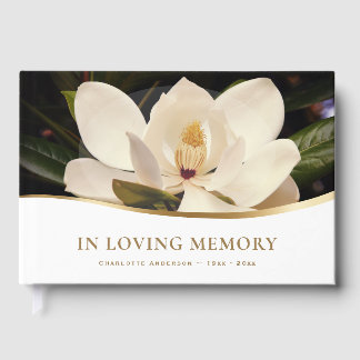 Wit Magnolia Rouw Gastboek Gastenboek