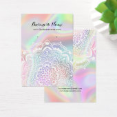 Wit Mandala op holografisch display die Kaarten af Visitekaartje (Bureau)