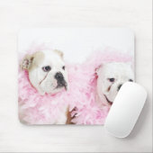 Wit mannetje en vrouw muismat (Met muis)