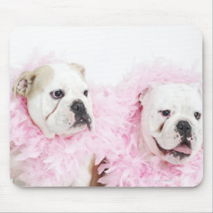 Wit mannetje en vrouw muismat