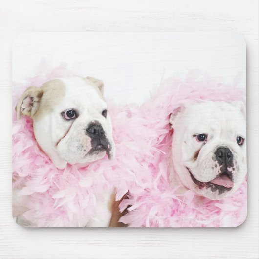 Wit mannetje en vrouw muismat (Voorkant)