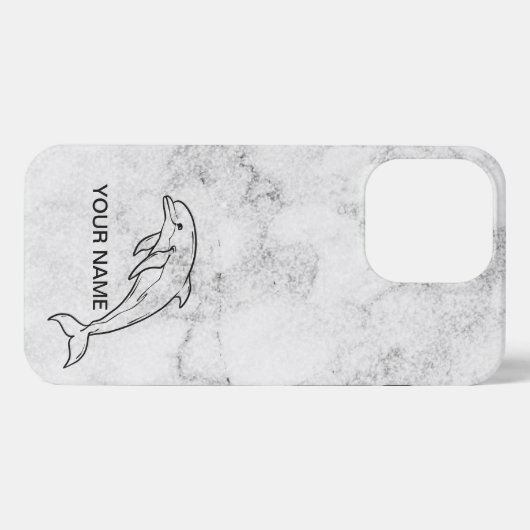 Wit Marbel Mobiel Hoesje iPhone Hoesje (Achterkant horizontaal)