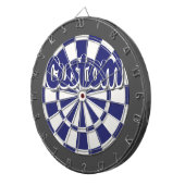 Wit, Marineblauw en Antracietgrijs - Aangepaste te Dartbord (Voorkant Rechts)