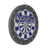 Wit, Marineblauw en Antracietgrijs - Aangepaste te Dartbord (Voorkant Links)