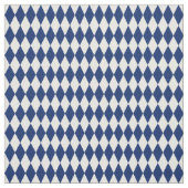 Wit & Marineblauw Harlequin Diamonds Stof (Swatch)
