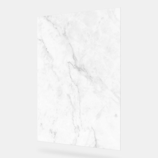 Wit Marmer Acryl Bord (Hoek)