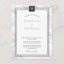 Wit Marmer alles in één Uitnodiging RSVP l Website