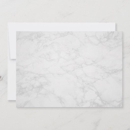 Wit marmer bedankkaart (Achterkant)