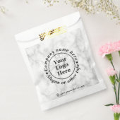 Wit marmer bedankzakje (Gezegeld)