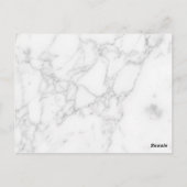 Wit Marmer Briefkaart (Achterkant)