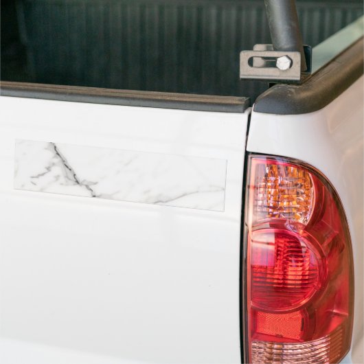 Wit Marmer Bumpersticker (Op Truck)