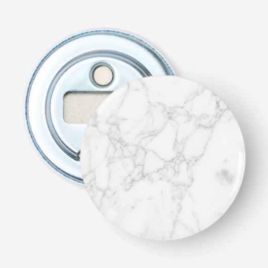 Wit Marmer Button Flesopener (Voorkant)