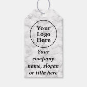 Wit marmer cadeaulabel (Voorkant)