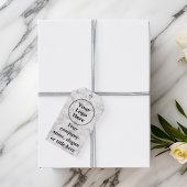 Wit marmer cadeaulabel