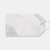 Wit Marmer Cadeaulabel (Voorkant (Horizontaal))