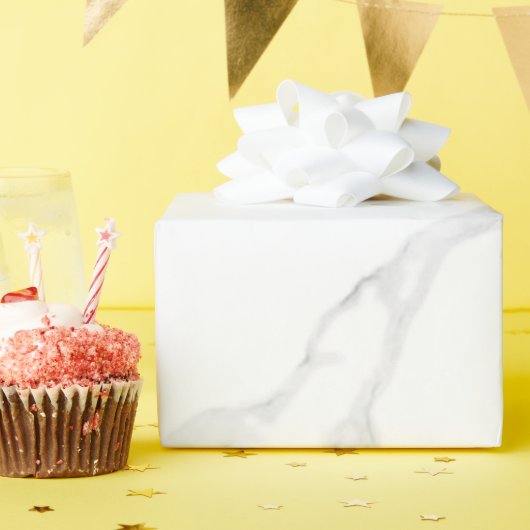 Wit Marmer Cadeaupapier (Verjaardagsfeest)