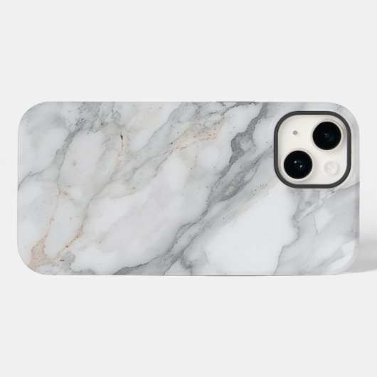 Wit Marmer Case-Mate iPhone Case (Achterkant (horizontaal))