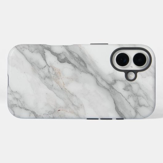 Wit Marmer Case-Mate iPhone Case (Achterkant (horizontaal))