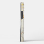 Wit marmer chic goud glitter monogram Case-Mate iPhone case (Achterkant / Rechts)