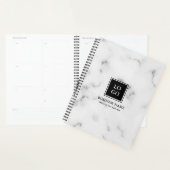 Wit Marmer Custom Logo Professioneel Planner (Display)